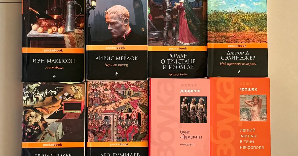 Книги серії «pocket book», мʼяка обкладинка, зменшений формат, фото 1